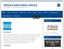 Tablet Screenshot of elkhartlakepubliclibrary.org
